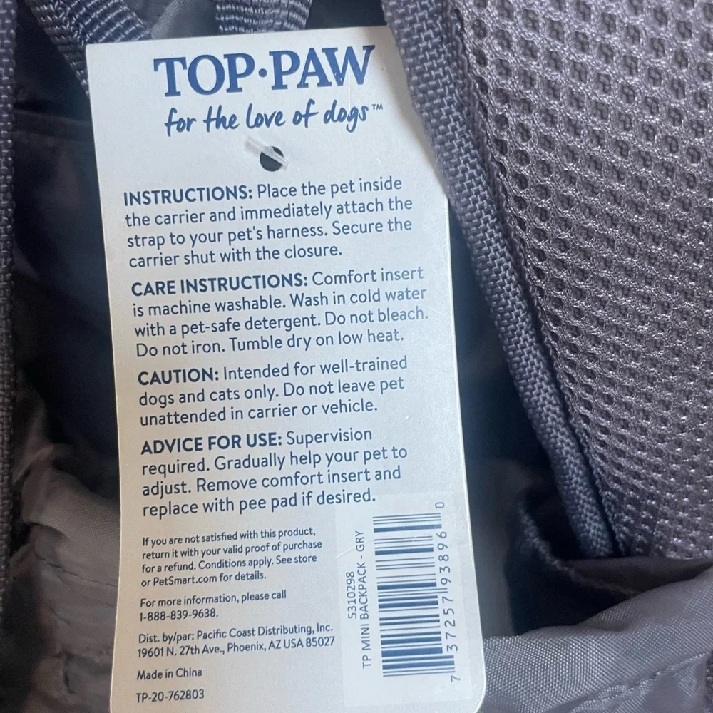Top Paw description let